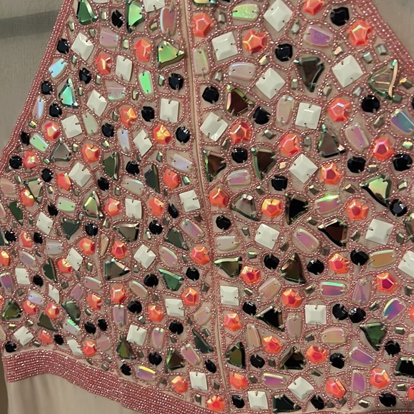 FCUK Light pink mini shift dress with beautiful beading - Picture 3 of 7